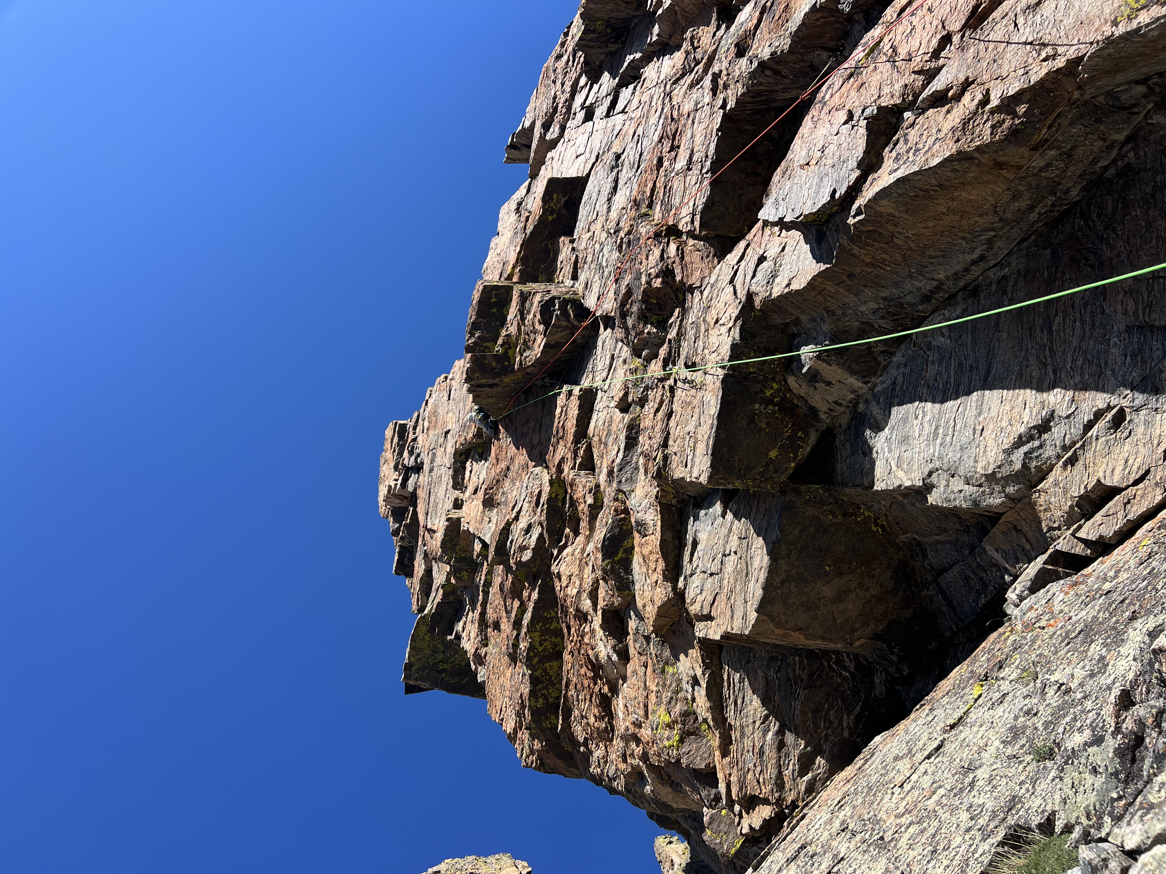 Half rope technique on Saber, Eldorado Canyon